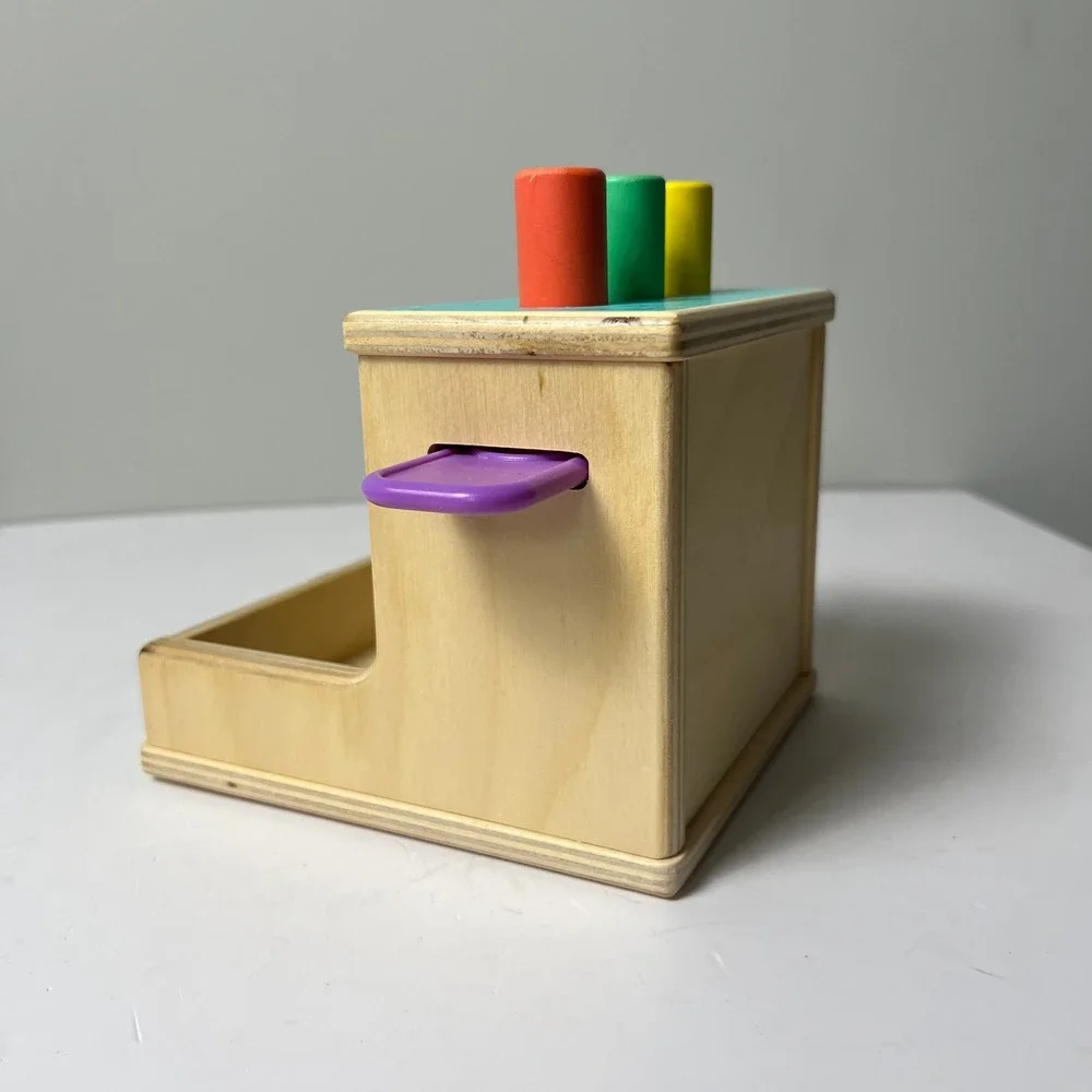 Lovevery Wooden Peg Drop Box Toddler Multicolor Montessori Toy Development